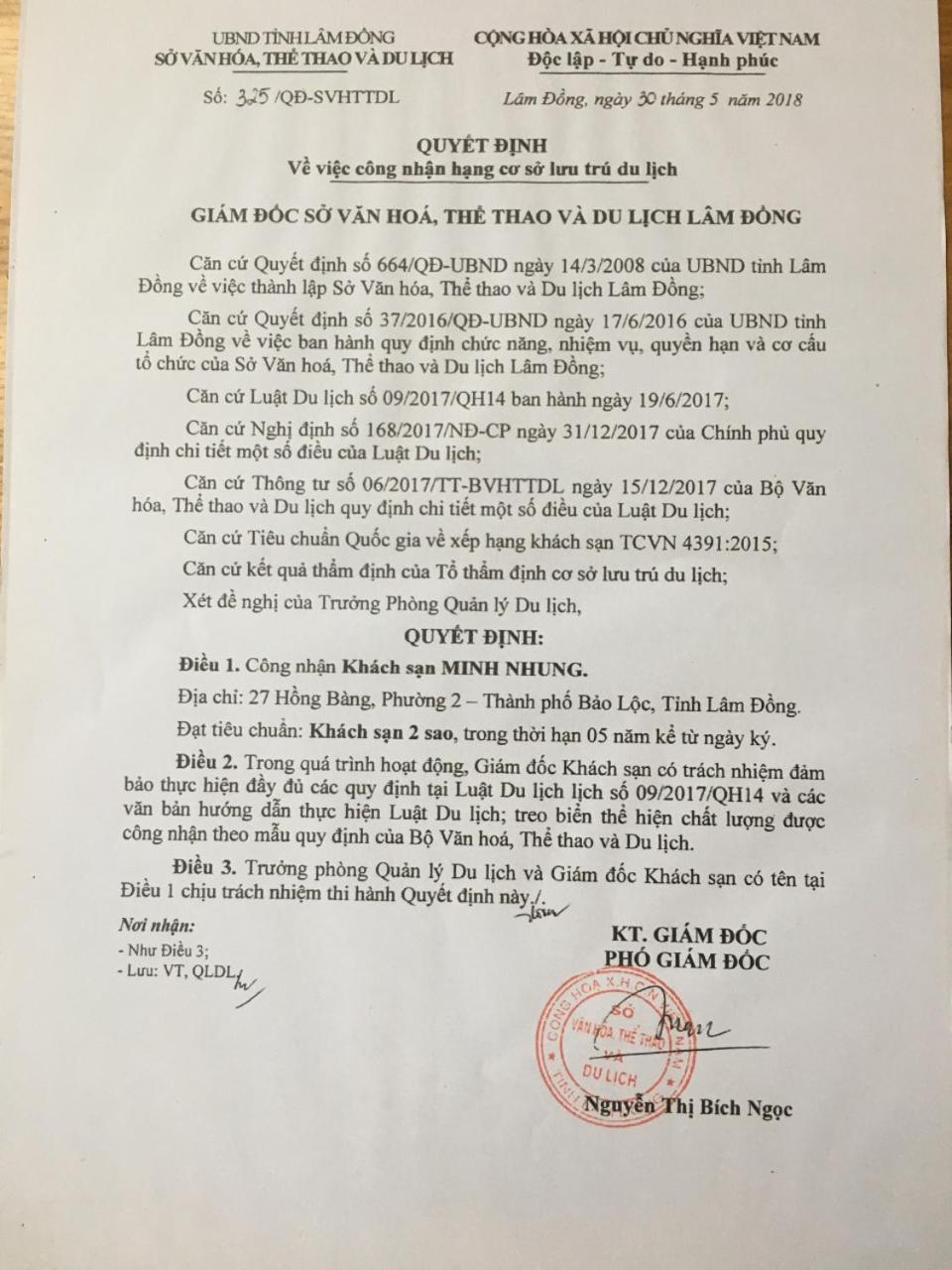 Minh Nhung Hotel Баолок Екстер'єр фото